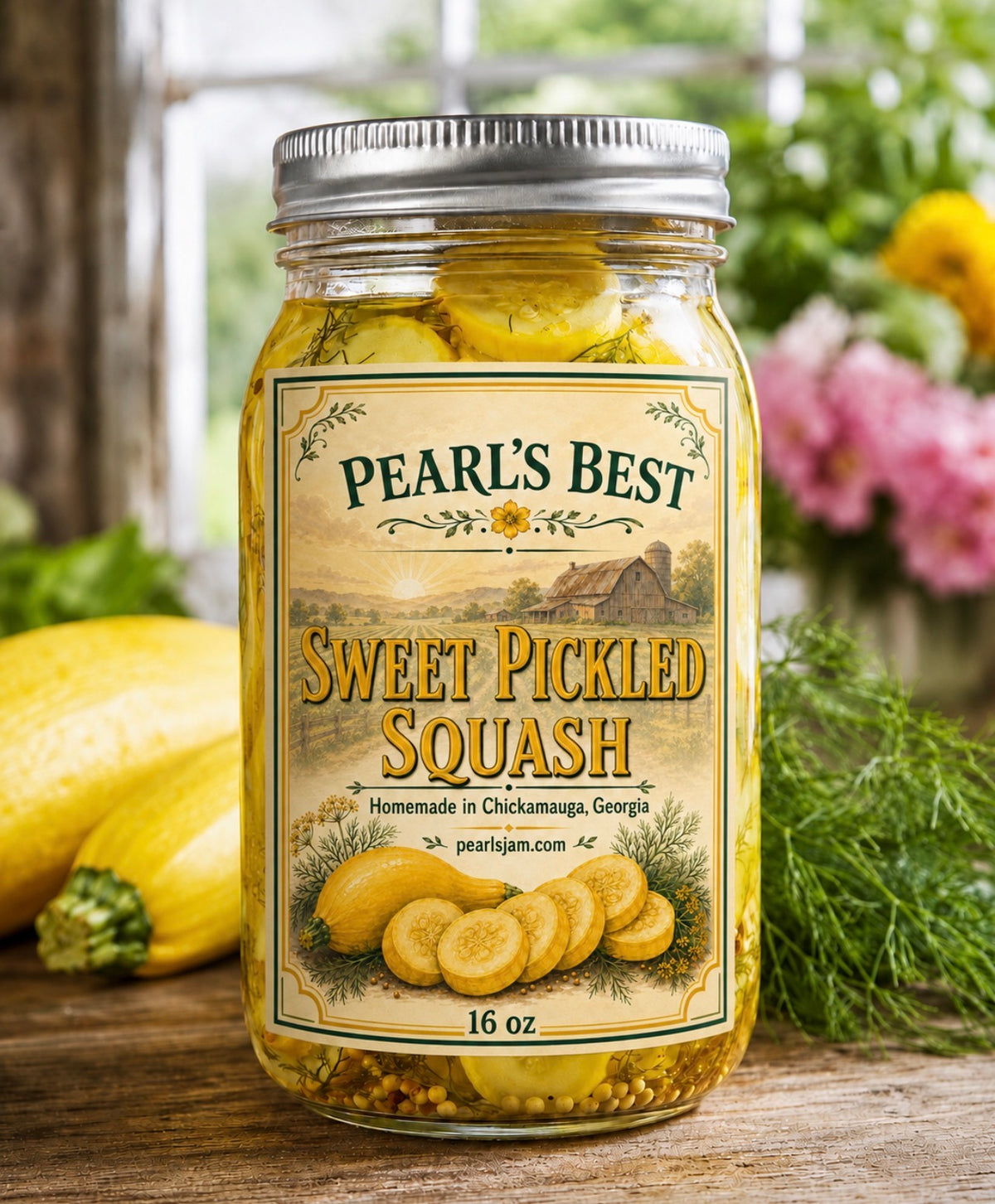 Pearl’s Best Sweet and Crunchy Yellow Squash.