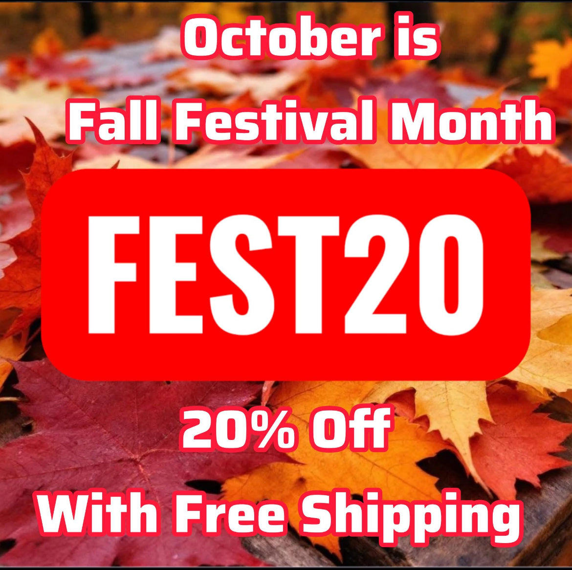 ❤️ A 20% Discount during Fall Festival Month with Free Shipping. Use FEST20 at Checkout.