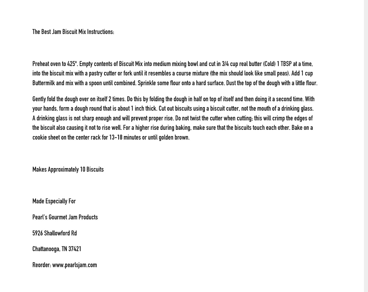 GG's Finest 1934 Old Fashion Wood Ground Biscuit Mix. 1.5 lbs.