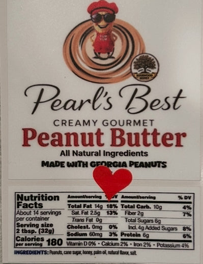 Pearl’s Best Gourmet Peanut Butter 14oz