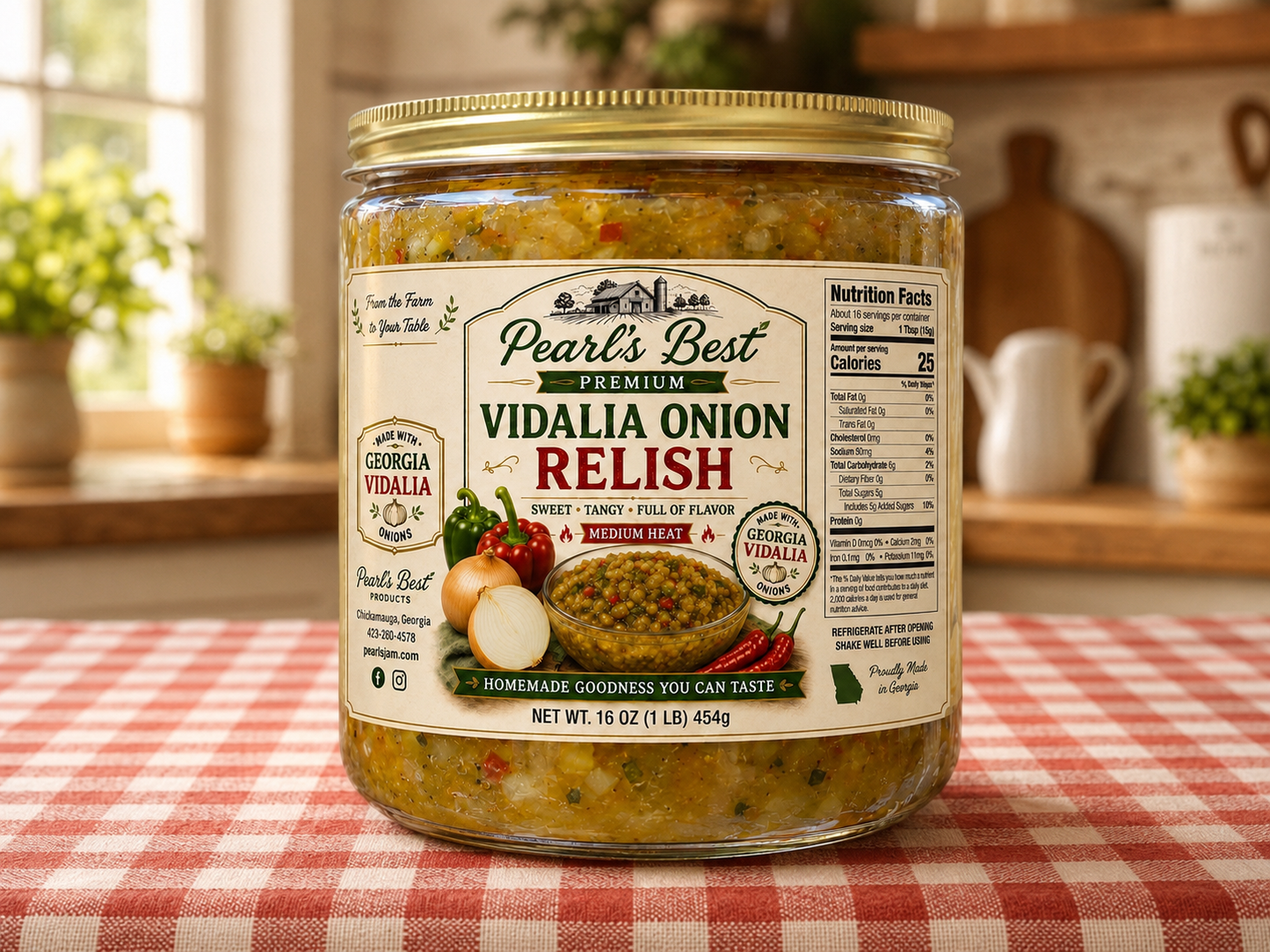 Pearl’s Best Sweet and Tangy Vidalia Onion Relish