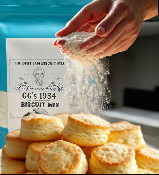 GG's Finest 1934 Old Fashion Wood Ground Biscuit Mix. 1.5 lbs.