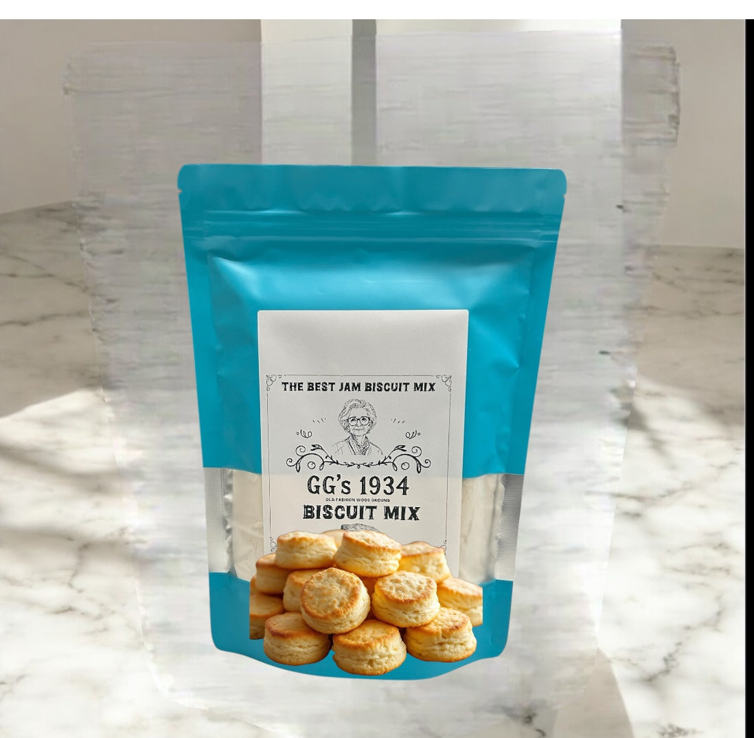 GG's Finest 1934 Old Fashion Wood Ground Biscuit Mix. 1.5 lbs.
