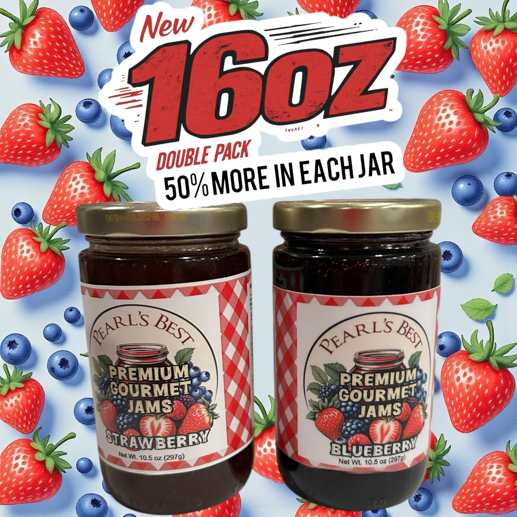 Jam- 16oz 50% More Double Pack 250 Year Anniversary Celebration  Edition. Strawberry Burst and Red White & Blue Berry ❤️YumYum