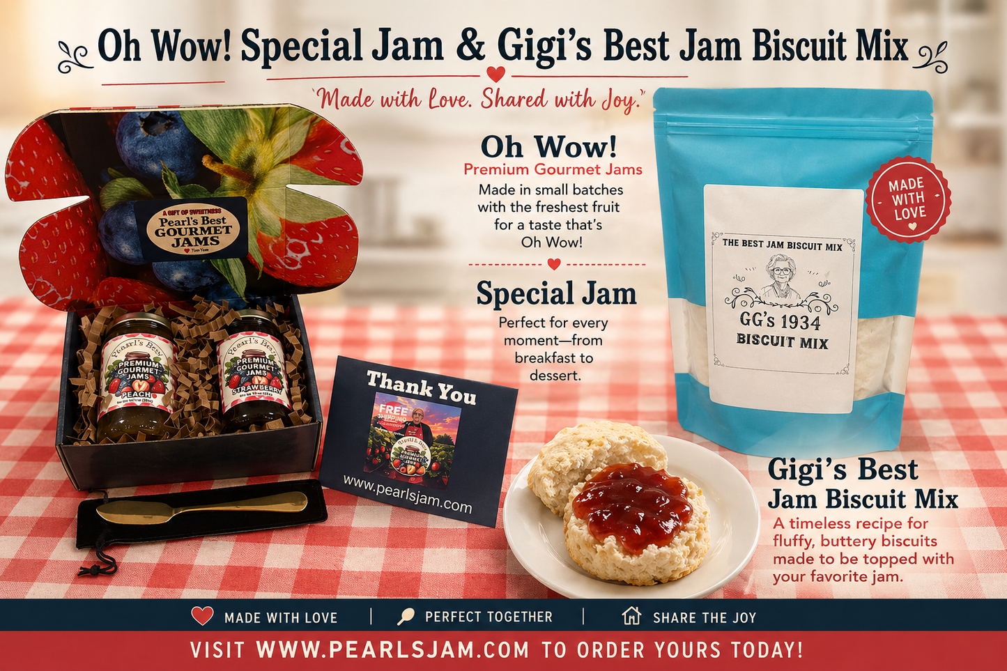 Oh Wow Special… Best Jam Biscuit Mix Combo…Packed with Love❤️ with Our Best Selling Jams!